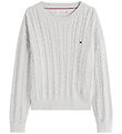 Tommy Hilfiger Bluse - Strik - Gråmeleret Tommy Hilfiger Bluse - Strik - Gråmeleret