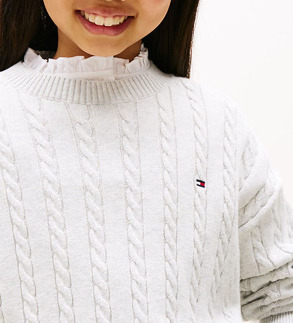 Tommy Hilfiger Bluse - Strik - Gråmeleret Tommy Hilfiger Bluse - Strik - Gråmeleret