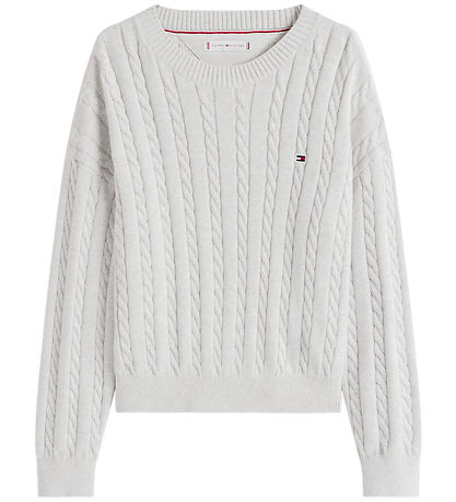 Tommy Hilfiger Bluse - Strik - Gråmeleret Tommy Hilfiger Bluse - Strik - Gråmeleret