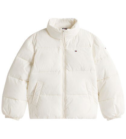 Tommy Hilfiger Dynejakke - Flag - Ivory Silk