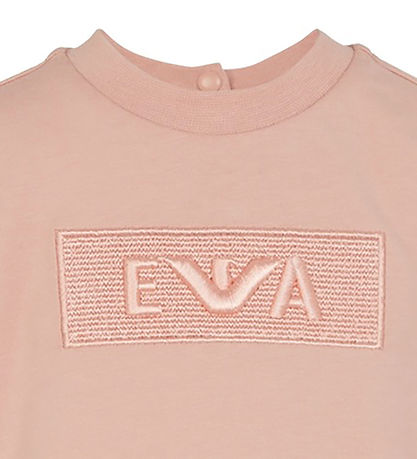 Emporio Armani T-shirt - Mahogany Rose m. Broderi Emporio Armani T-shirt - Mahogany Rose m. Broderi
