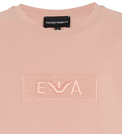 Emporio Armani T-shirt - Mahogany Rose m. Broderi