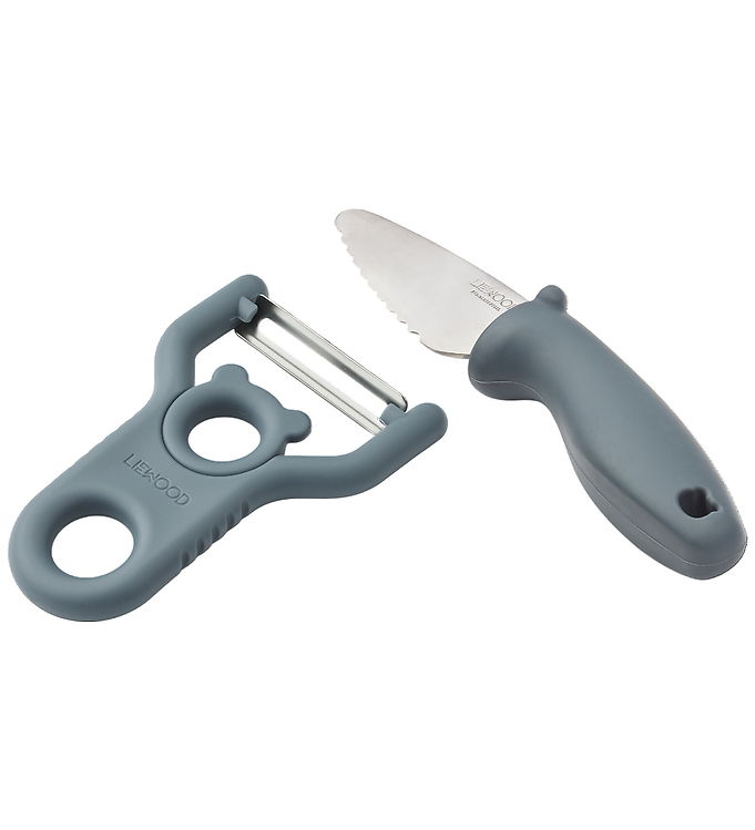 Liewood Pertense Skræller og Knivsæt - Whale Blue