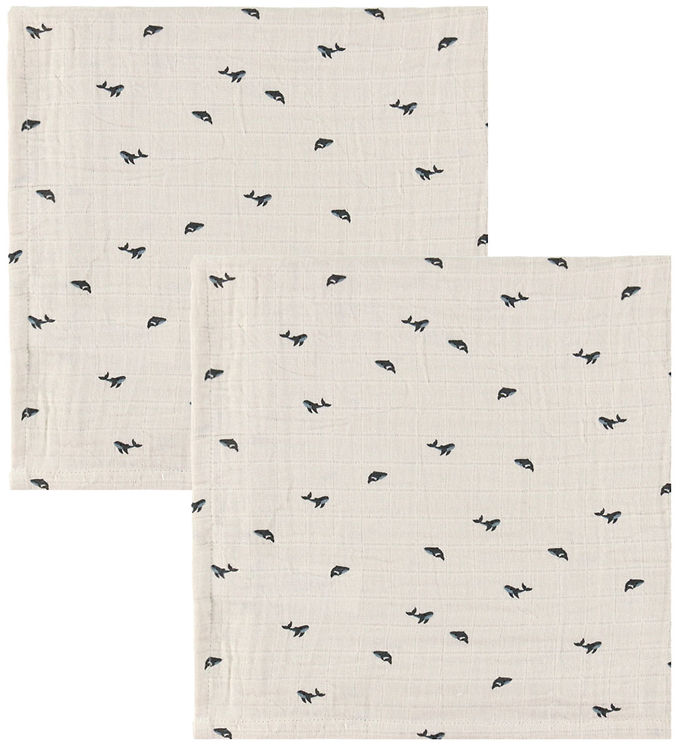 Liewood Stofbleer - Musselin - 2-Pak - Lewis - Mini Whale/Sandy