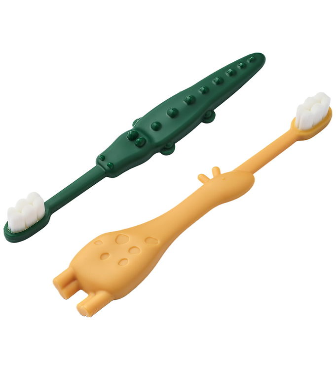 Liewood Børnetandbørster - Fabio - 2-pak - Yellow Mellow/Garden