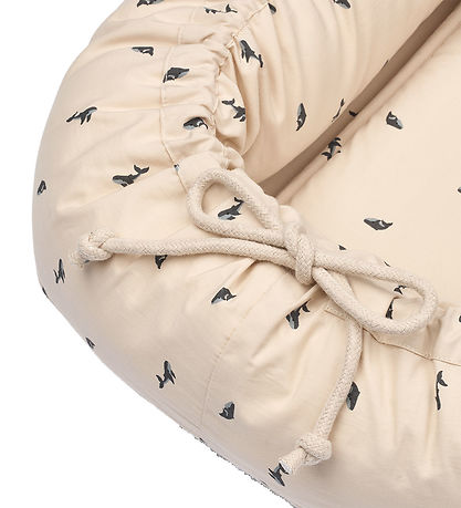 Liewood Babynest/lift - Gro - Mini Whale/Sandy