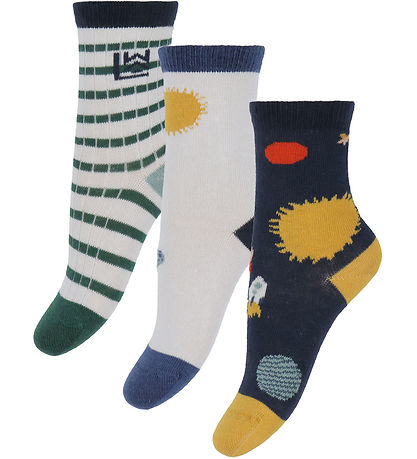 Liewood Strømper - 3-pak - Silas - Universe/Classic Navy