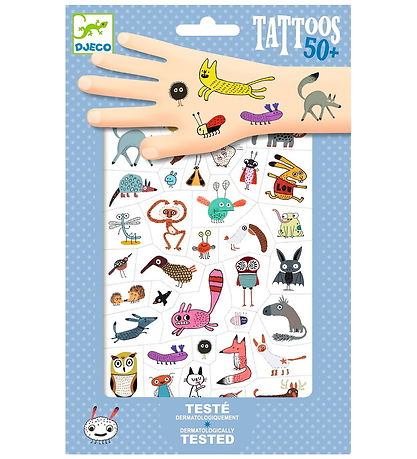 Djeco Tatoveringer  - +50 stk. - Små Væsner Djeco Tatoveringer  - +50 stk. - Små Væsner