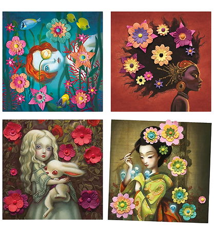 Djeco Kreasæt - Billeder i 3D - Rock'n Roses