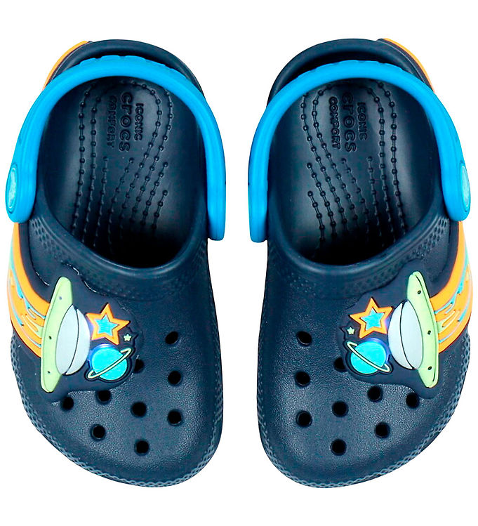 Crocs Sandaler m. Lys - Classic Clog T - Navy m. Ufoer