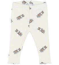 The New Siblings Leggings - Rib - TnsbPippa - Cloud Dancer m. Ka The New Siblings Leggings - Rib - TnsbPippa - Cloud Dancer m. Ka