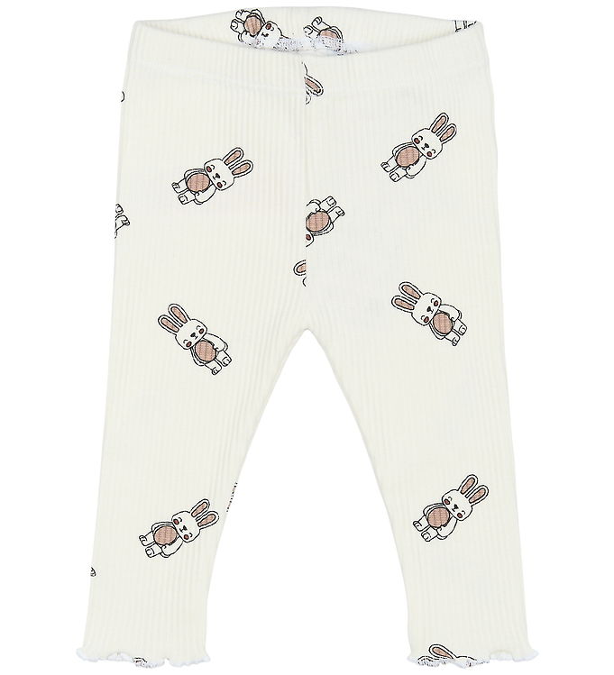 The New Siblings Leggings - Rib - TnsbPippa - Cloud Dancer m. Ka