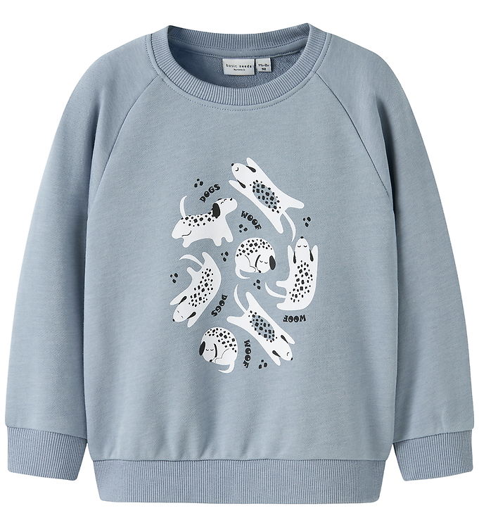 Name It Sweatshirt - NmmVion - Dusty Blue/Dogs