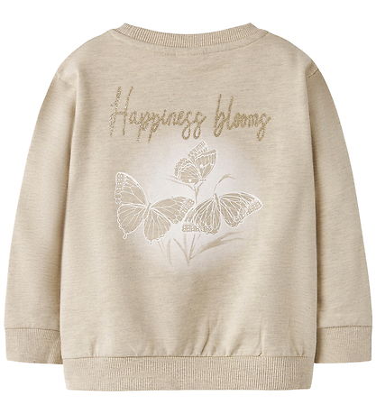 Name It Sweatshirt - NmfLaise - Peyote Melange m. Print