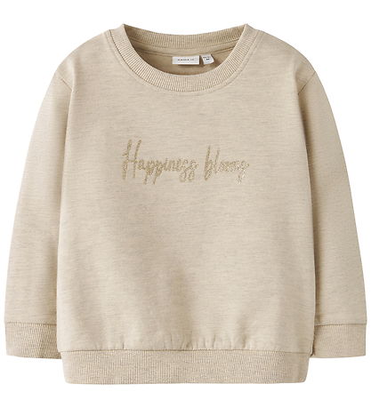 Name It Sweatshirt - NmfLaise - Peyote Melange m. Print
