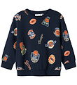 Name It Sweatshirt - NmmLeland - Navy Blazer w. Print