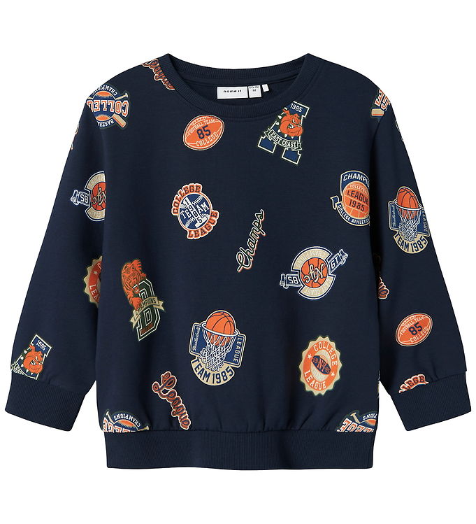 Name It Sweatshirt - NmmLeland - Navy Blazer m. Print