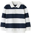 Name It Sweatshirt - Polo - NmmLeopold - Bright White w. Stripes