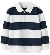 Name It Sweatshirt - Polo - NmmLeopold - Bright White m. Striber Name It Sweatshirt - Polo - NmmLeopold - Bright White m. Striber