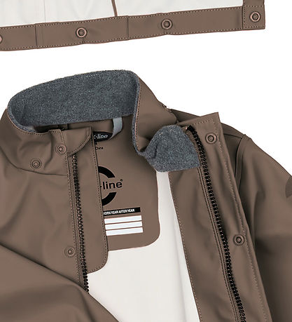 Mikk-Line Regntøj m. Seler - PU - Chocolate Chip