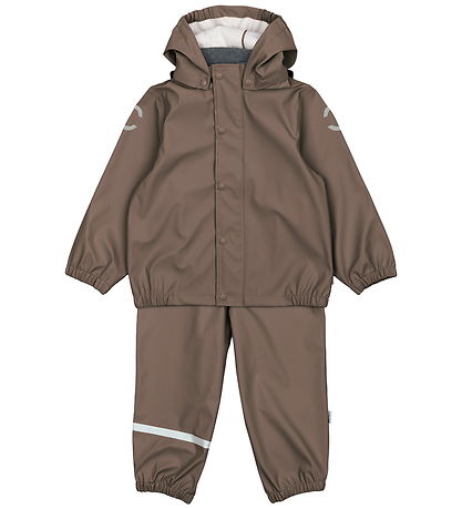 Mikk-Line Regntøj m. Seler - PU - Chocolate Chip Mikk-Line Regntøj m. Seler - PU - Chocolate Chip