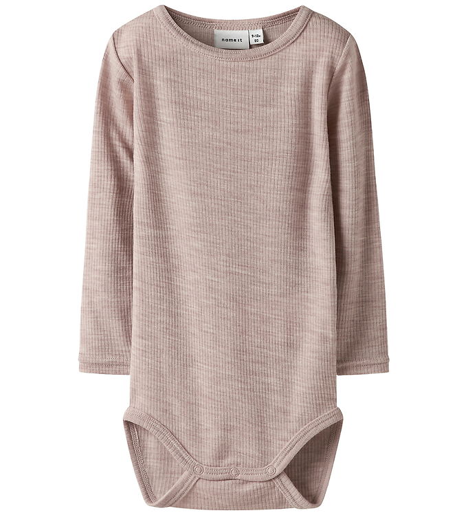 Name It Body l/æ - Uld - Rib - Noos - NbnWax - Shadow Gray