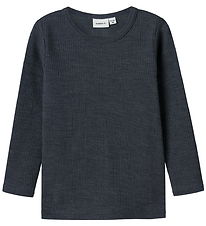 Name It Bluse - Uld - Rib - Noos - NmnWax - Ombre Blue Name It Bluse - Uld - Rib - Noos - NmnWax - Ombre Blue