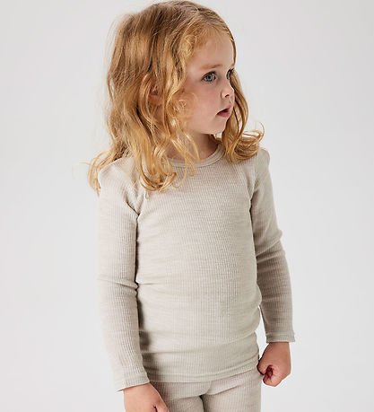 Name It Blouse - Wool - Rib - Noos - NmnWax - Nacreous Cloud