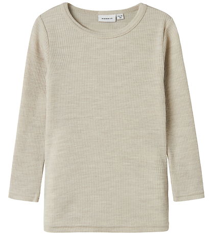 Name It Blouse - Wool - Rib - Noos - NmnWax - Nacreous Cloud