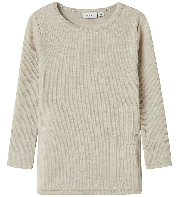 Name It Bluse - Uld - Rib - Noos - NmnWax - Nacreous Cloud