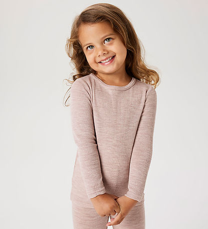 Name It Blouse - Wool - Rib - Noos - NmnWax - Shadow Gray