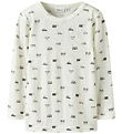 Name It Bluse - Uld - Rib - Noos - NmmWang - Snow White/Small Ca