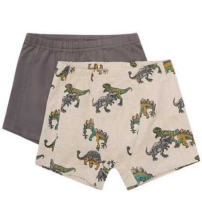 Minymo Boxershorts - 2-Pak - Beige Melange Minymo Boxershorts - 2-Pak - Beige Melange