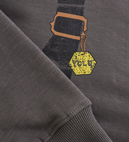 Minymo Sweatshirt - Dark Gull Grey m. Print