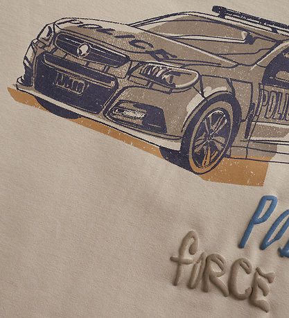 Minymo T-shirt - Oxford Tan m. Politibil