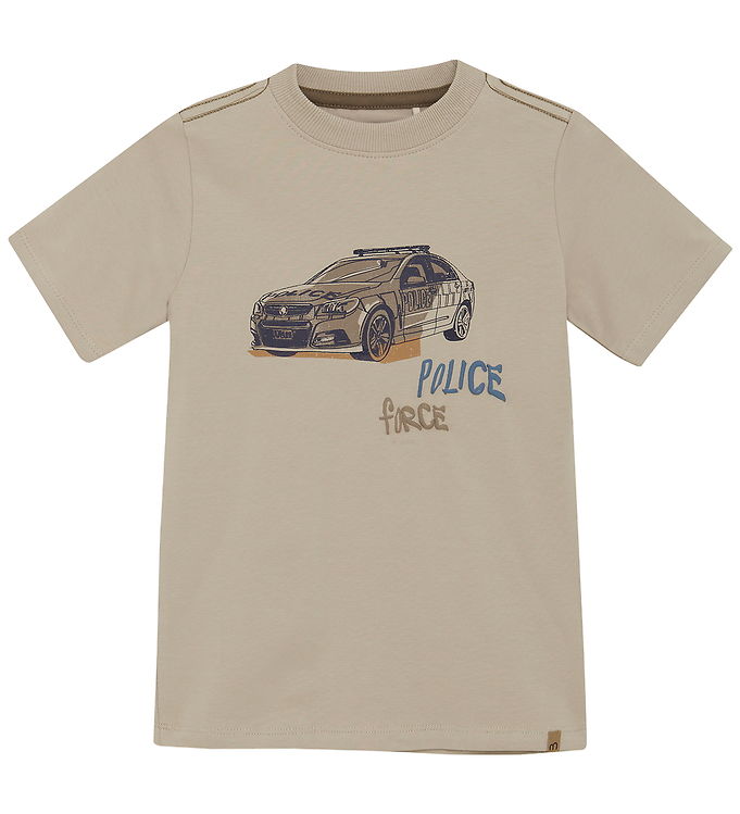 Minymo T-shirt - Oxford Tan m. Politibil