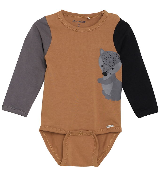 Minymo Langærmet Body - Brown Sugar
