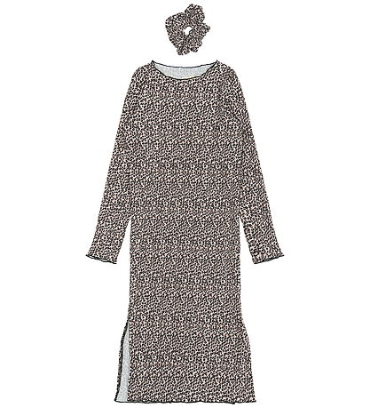 The New Kjole/Scrunchie - TnPet - Feather Gray AOP