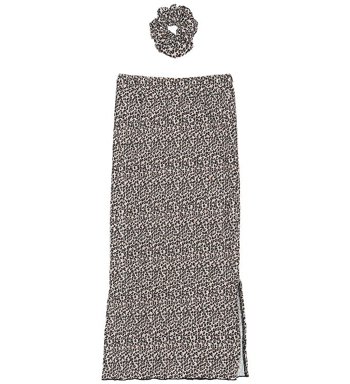 The New Nederdel/Scrunchie - TnPet - Feather Gray AOP