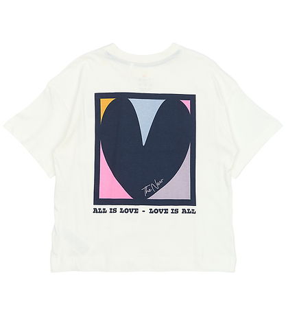 The New T-shirt - TnPerley - Cloud Dancer m. Hjerte