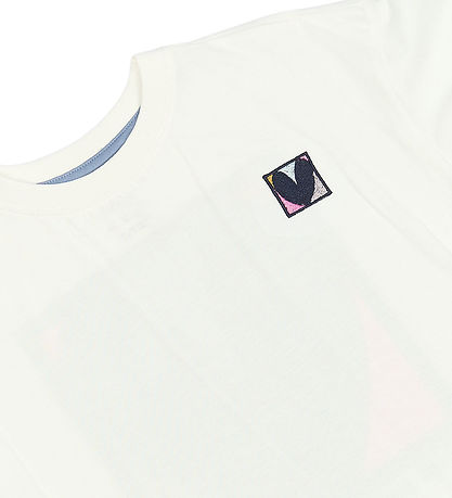 The New T-shirt - TnPerley - Cloud Dancer m. Hjerte