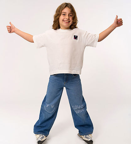 The New T-shirt - TnPerley - Cloud Dancer m. Hjerte The New T-shirt - TnPerley - Cloud Dancer m. Hjerte