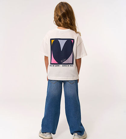 The New T-shirt - TnPerley - Cloud Dancer m. Hjerte The New T-shirt - TnPerley - Cloud Dancer m. Hjerte