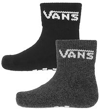 Vans Gåstrømper - 2-pak - Sort/Grå Vans Gåstrømper - 2-pak - Sort/Grå