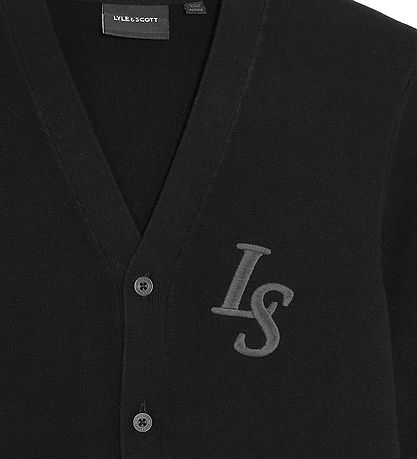 Lyle & Scott Cardigan - Strik - Monogram - Jet Black Lyle & Scott Cardigan - Strik - Monogram - Jet Black