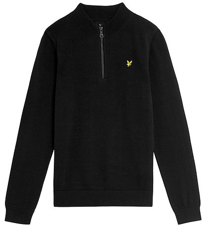 Lyle & Scott Bluse m. Lynlås - Strik - Jet Black Lyle & Scott Bluse m. Lynlås - Strik - Jet Black