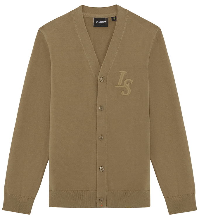 Lyle & Scott Cardigan - Strik - Monogram - Tigers Eye