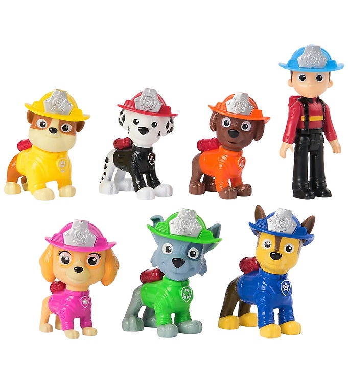 Paw Patrol Legetøjsfigurer - 7 stk. - Fire Rescue Team Pack