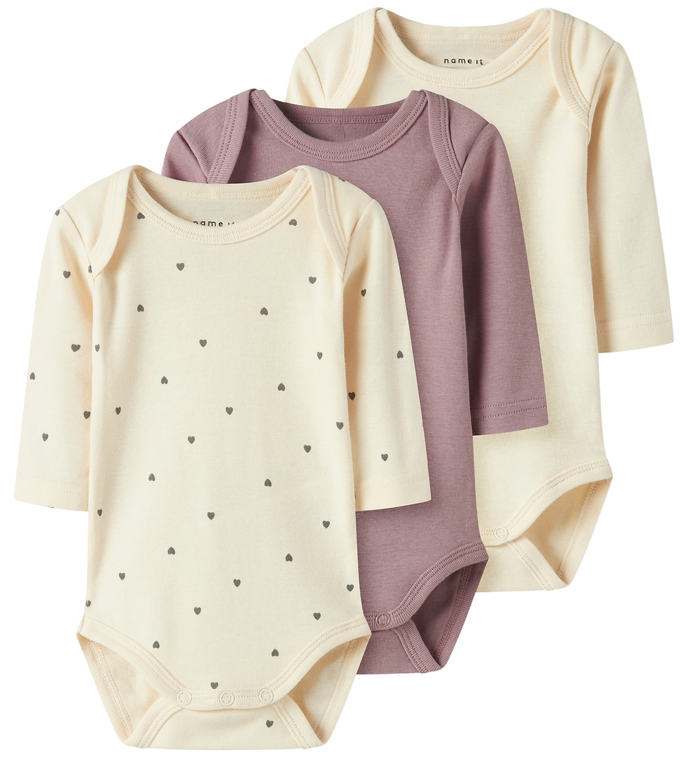 Name It Body l/ä - 3er-Pack - NbfBody - Summer Sand - Name It - 50 - Body L/Ä