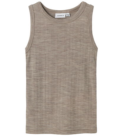 Name It Undershirt - Wool - Rib - NmmWang - Satellite